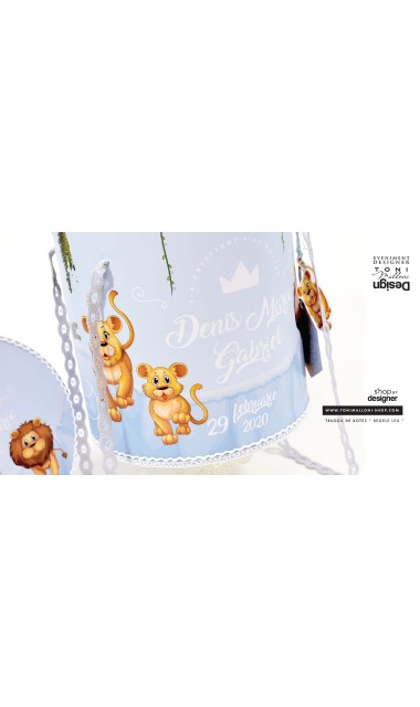 Trusou de botez cu broderie personalizata pentru baieti, Regele leu 23